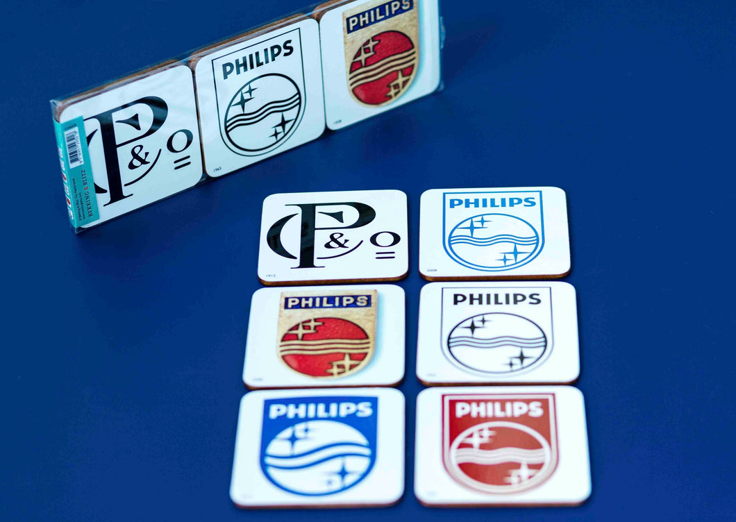 Onderzetters Philips logo's